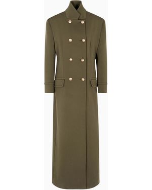 Giorgio Armani Long Double-Breasted Coat - Green
