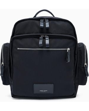 Giorgio Armani Mochila Multifuncional De Nailon Asv - Negro