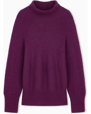 Giorgio Armani Oversized Turtleneck Jumper - Purple