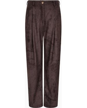 Giorgio Armani Single-Pleat Trousers - Brown