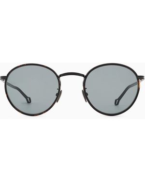 Giorgio Armani Gafas De Sol Redondas Para Hombre - Metálico