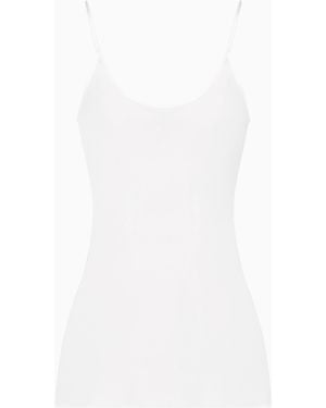 Giorgio Armani Silk Charmeuse Top - White