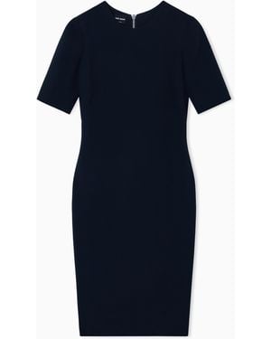 Giorgio Armani Silk Tube Dress - Black