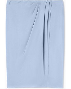 Giorgio Armani Cupro Midi Skirt - Blue