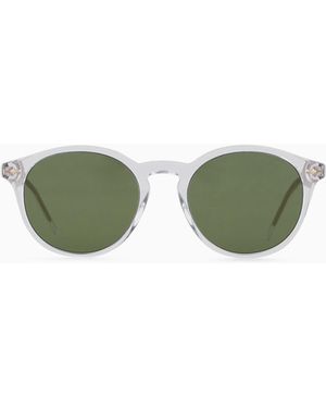 Giorgio Armani Panto Sunglasses - Green