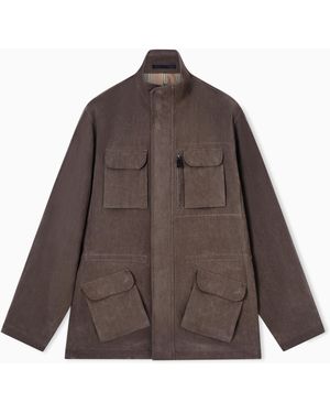 Giorgio Armani Hemp Blouson - Brown