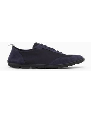 Giorgio Armani Nylon And Suede Trainers - Blue