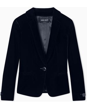 Giorgio Armani Single-Breasted Jacket - Black