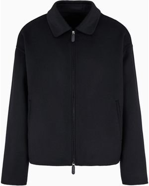 Giorgio Armani Blouson Aus Doppellagigem Kaschmirstoff - Schwarz