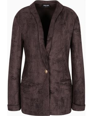 Giorgio Armani Single-Breasted Jacket - Brown