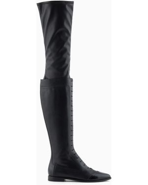 Giorgio Armani Stivali Stringati - Bianco