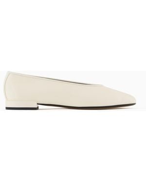 Giorgio Armani Bailarinas De Piel De Becerro X 10 Corso Como - Blanco