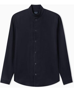 Giorgio Armani For Alanui Pure Virgin Wool Shirt - Blue