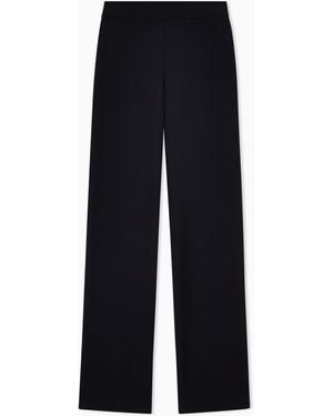 Giorgio Armani Wool Crepe Trousers - Blue