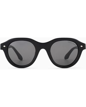 Giorgio Armani Round-Shaped Sunglasses - Black