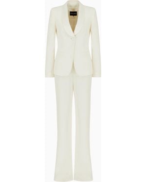 Giorgio Armani Pure Silk Crêpe Tuxedo - White