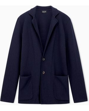 Giorgio Armani Single-Breasted Jacket - Blue