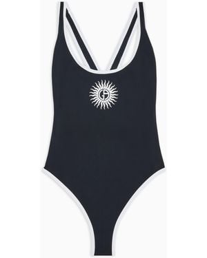 Giorgio Armani Costume Intero Bicolore - Blu