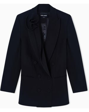 Giorgio Armani Double-Breasted Jacket - Blue