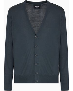 Giorgio Armani Cardigan Con Bottoni - Blu