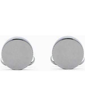 Giorgio Armani Sterling Round Cufflinks - White