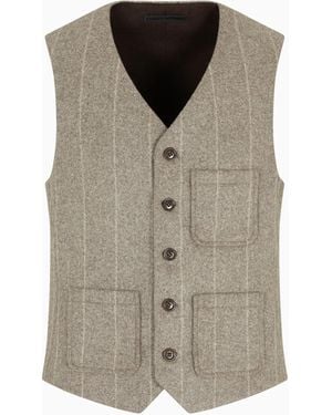 Giorgio Armani Single-Breasted Waistcoat - Grey