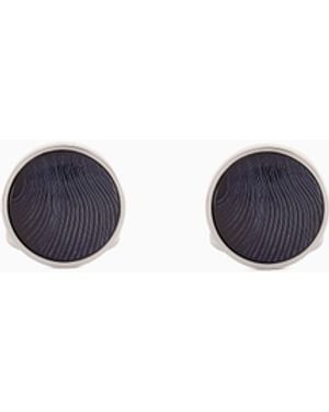 Giorgio Armani Sterling And Mother Of Pearl Round Cufflinks - Blue