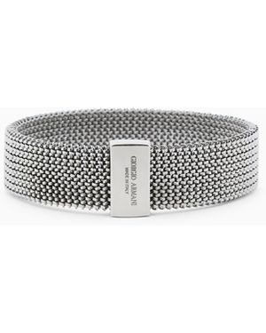 Giorgio Armani Steel And Sterling Bracelet - White