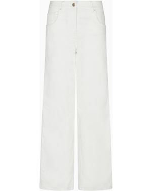 Giorgio Armani Denimhose Aus Baumwollstretch - Weiß