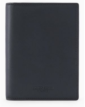 Giorgio Armani Nappa Leather Bifold Passport Holder - White