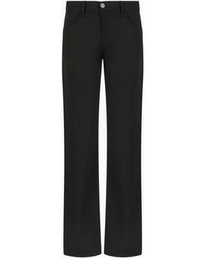 Giorgio Armani Five-Pocket, Regular-Fit, Virgin-Wool Trousers - Black