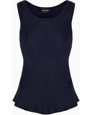 Giorgio Armani Pure Silk Top - Blue