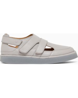 Giorgio Armani Leather Sandals With Cut-Outs - White