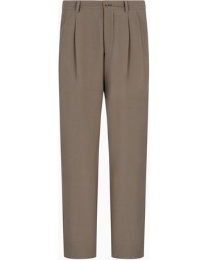 Giorgio Armani Pantaloni A Due Pinces - Grigio