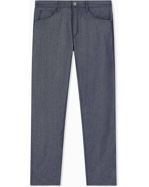 Giorgio Armani Regular Fit 5-Pocket Trousers - Blue