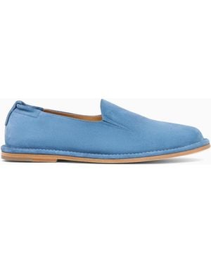 Giorgio Armani Suede Slip-Ons - Blue