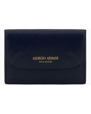 Giorgio Armani Mini La Prima Trifold Wallet - Blue