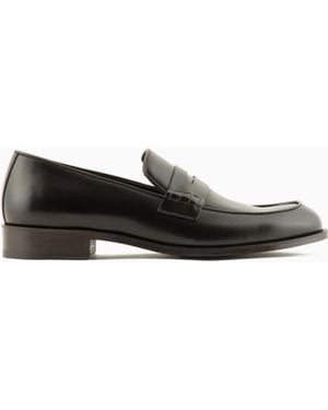 Giorgio Armani Leather Loafers - White