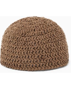 Giorgio Armani Crochet Cap - Brown