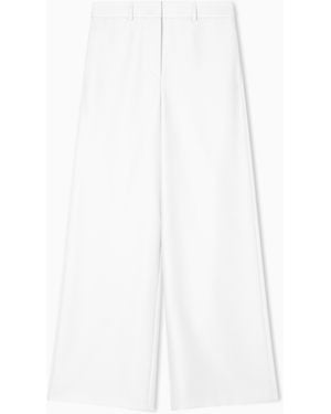 Giorgio Armani Cashmere Trousers With A Wide Leg And Silk Lining Icon - White