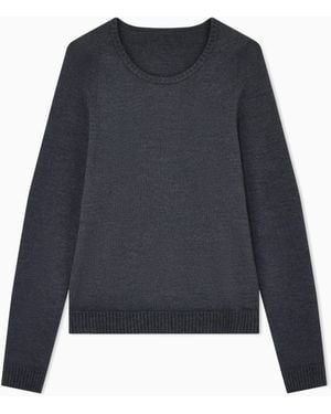Giorgio Armani Crew Neck Jumper - Blue
