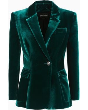 Giorgio Armani Single-Breasted Jacket - Green