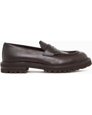 Giorgio Armani Nappa Leather Loafers - White