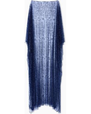 Giorgio Armani Long Poncho - Blue