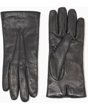 Giorgio Armani Nappa-Leather Gloves - Black