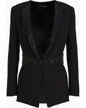 Giorgio Armani Single-Breasted Jacket - Black