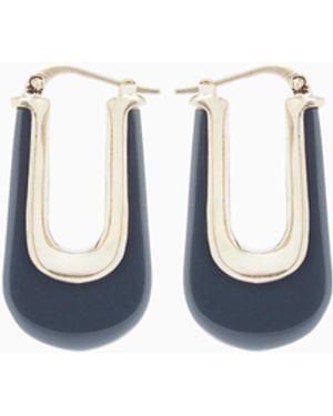Giorgio Armani Metal And Resin Earrings - Blue