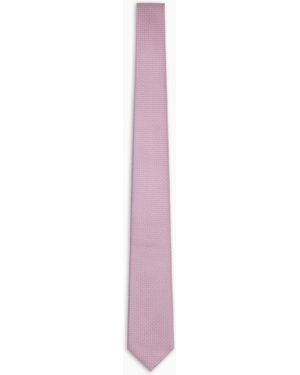 Giorgio Armani Jacquard Silk Tie - White