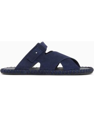 Giorgio Armani Suede Sandals - Blue