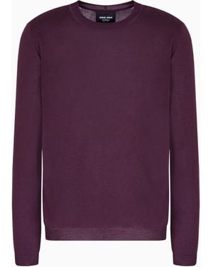 Giorgio Armani Cashmere Crew-Neck Jumper - Purple